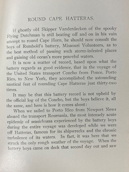 Yarns of Battery A. With the Artillerymen at Chickamauga and Porto Rico.