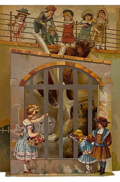 A Day in the Zoo: Realistic Pictures of the Birds Beasts and Fishes, a Reproduction of an Antique Pop-Up Book