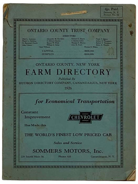 Ontario County, New York Farm Directory