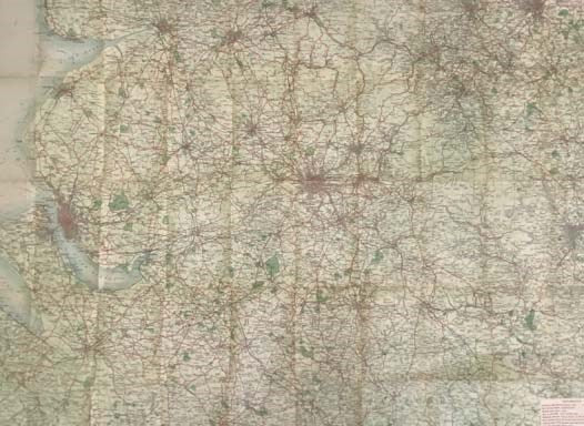 John Heywood's Cyclists' & Tourists' Clear Map of 100 Miles Around Manchester and Liverpool (New and Improved 15th Edition)