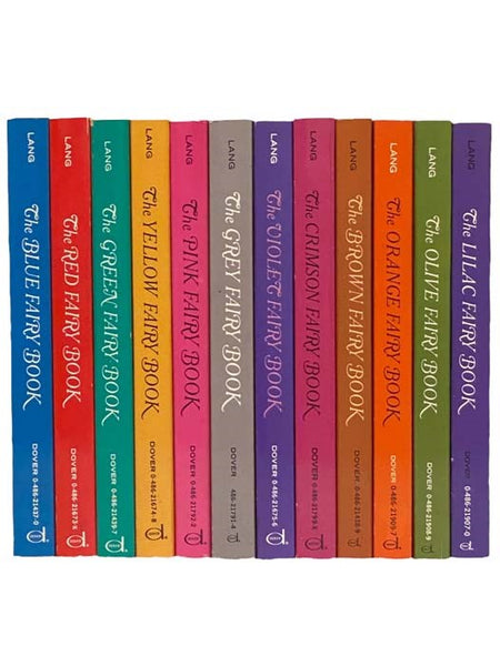 Dover Fairy Tale Books by Andrew Lang, Complete in Twelve Volumes: The Blue Fairy Book; The Red Fairy Book; The Green Fairy Book; The Yellow Fairy Book; The Pink Fairy Book; The Grey Fairy Book; The Violet Fairy Book; The Crimson Fairy Book; The Brown Fa…