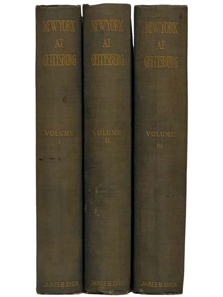 Final Report on the Battlefield of Gettysburg., in Three Volumes (New York Monuments Commission for the Battlefields of Gettysburg and Chattanooga.) [New York at Gettysburg July 1-2-3-1863 Vols. 1, 2, & 3 / I, II, and III]