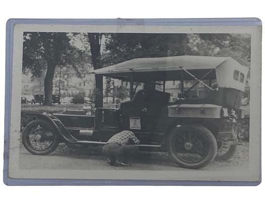 5 x 7 Black-and-White Photograph of Old Automobile