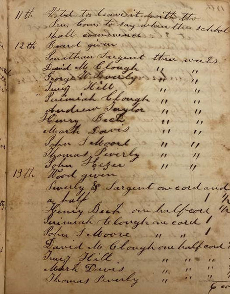 March 1830 - March 1849 Administrative Record Book for Canterbury, New Hampshire's School District No. 4