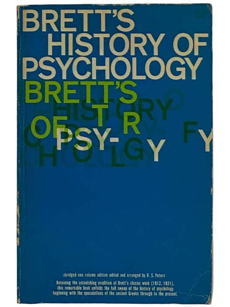 Brett's History of Psychology (Abridged One Volume Edition)