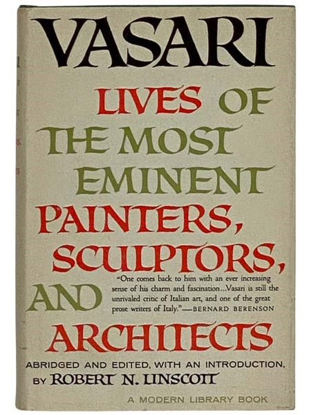 Vasari: Lives of the Most Eminent Painters, Sculptors, and Architects (The Modern Library, No. 190)