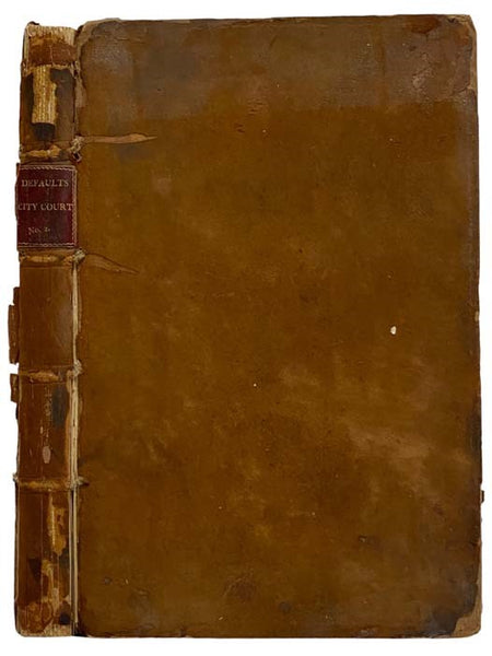 1798-1803 Hartford Default Ledger for City Courts, with ALS from Clerk Solomon Porter Laid In