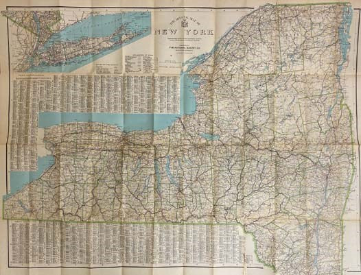 The Official Map of New York (State) [Circa 1930]