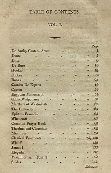Anecdotes of Literature and Scarce Books, in Two Volumes