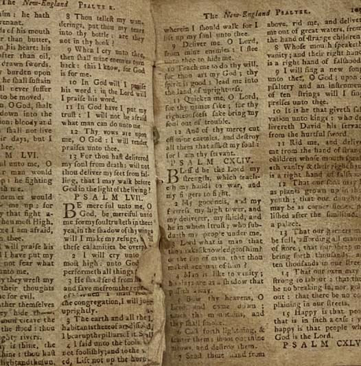 The New England Psalter: or Psalms of David: with The Proverbs of Solomon, and Christ's Sermon on the Mount, Being an Introduction for the Training Up Children in the Reading of the Holy Scriptures.