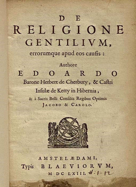 De Religione Gentilivm, errorumque apud eos causis [Gentilium]