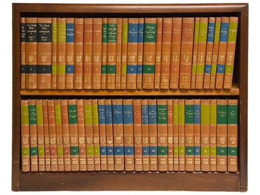 54-Volume Great Books of the Western World Set [with] Publisher's Custom Bookcase and 10-Volume Set of The Great Ideas Program