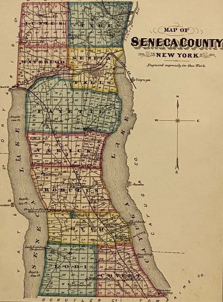 1786-1876 History of Seneca Co., New York with Illustrations Descriptive of Its Scenery, Palatial Residences, Public Buildings, Fine Blocks, and Important Manufactories, from Original Sketches by Artists of the Highest Ability.