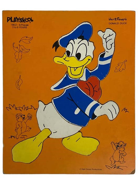 Playskool 8 Piece Donald Duck Wooden Puzzle, 190-2, Ages 3 to 6 Years