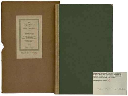 The King's Henchman: A Play in Three Acts - Artists' Edition Autographed by the Author and Composer and Containing Three Original Etchings of Joseph Urban's Stage Sets