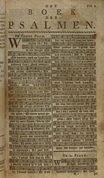 Biblia dat is De Gantsche H Schrifture vervattende alle de Canonijke Boeken des Oude en des Nieuwen Testaments, uit de Oorspronkelijke Talen in onze Nederlandsche Tale getrouwelijk overgezet... Het Nieuwe Testament... Het Boek der Psalmen... Evangelische…