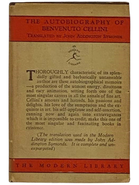 The Autobiography of Benvenuto Cellini (The Modern Library of the World's Best Books, ML 3)