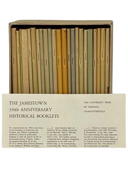 The Jamestown 350th Anniversary Historical Booklets, Complete in 23 Volumes: A Selected Bibliography of Virginia, 1607-1699; A Virginia Chronology 1585-1783: 'To Pass Away the Time.'; John Smith's Map of Virginia, with a Brief Account of Its History; The…