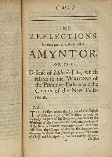 A Letter to Mr Dodwell; Wherein all the Arguments in his Epistolary Discourse against the Immortality of the Soul are particularly answered, and the Judgment of the Fathers concerning that Matter truly represented. Together with A Defense of an Argument …