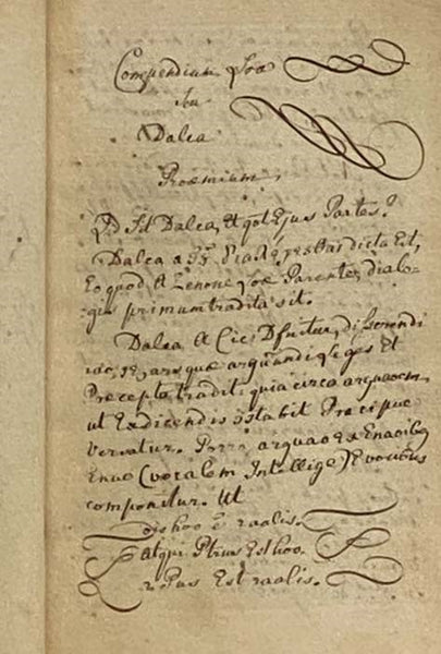 Compendium Logic, seu Dialectica, tradita a Rev. Josepho Barns, scripta vero ab Auditore ejus Obsequentissimo Phil Warham, inchoate die 14 Julii Anno 1740. [Leather-Bound Antiquarian Manuscript]