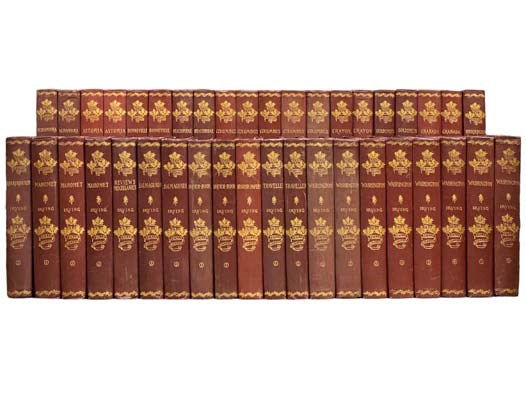 The Holly Edition of the Works of Washington Irving, in Forty Volumes: The Alhambra; Astoria; Bonneville; Bracebridge Hall; Columbus; Crayon; Goldsmith; Granada; Knickerbocker; Mahomet; Reviews, Miscellanies; Salmagundi; Sketch-Book; Traveller; Washington