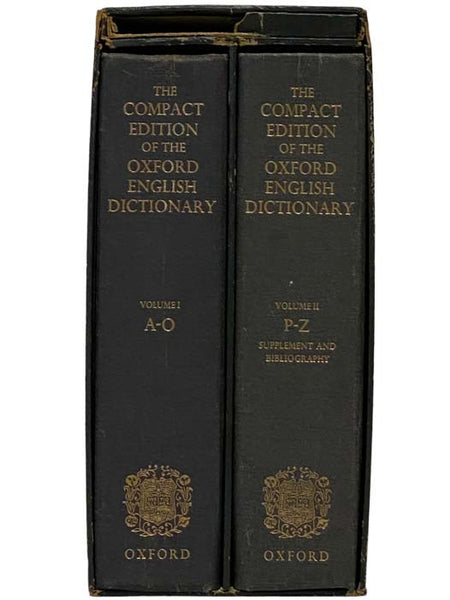 Compact Edition of the Oxford English Dictionary, Complete Text Reproduced Micrographically (2-Volume Hardcover Set)
