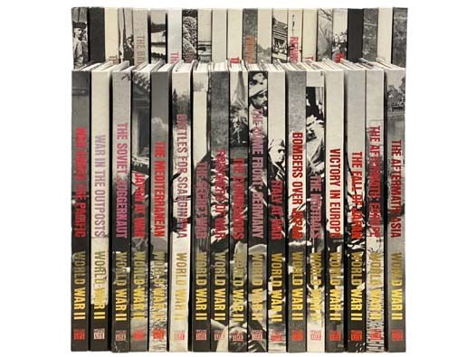 World War II, in 39 Volumes: Prelude to War; Blitzkrieg; The Battle of Britain; The Rising Sun; The Battle of the Atlantic; Russia Besieged; The War in the Desert; The Home Front: U.S.A.; China-Burma-India; Island Fighting; The Italian Campaign; Partisan…