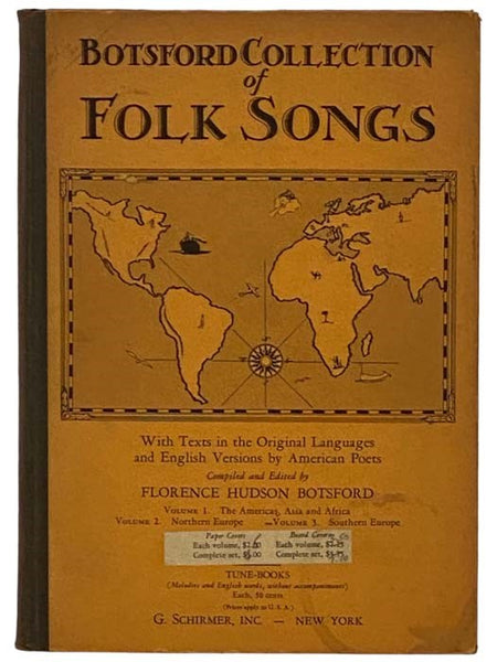 Botsford Collection of Folk Songs, with English Versions by American Poets, Volume Three: Southern Europe