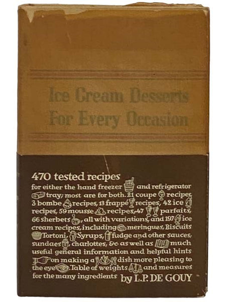 Ice Cream Desserts for Every Occasion: 470 Tested Recipes for Ice Creams, Coupes, Bombes, Frappes, Ices, Mousses, Parfaits; Sherbets, etc.