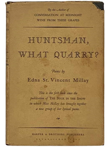 Huntsman, What Quarry? Poems