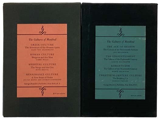 The Cultures of Mankind, in Eight Volumes: Greek Culture: The Adventure of the Human Spirit; Roman Culture: Weapons and the Man; Medieval Culture: The Image and the City; Renaissance Culture: A New Sense of Order; The Age of Reason: The Culture of the Se…
