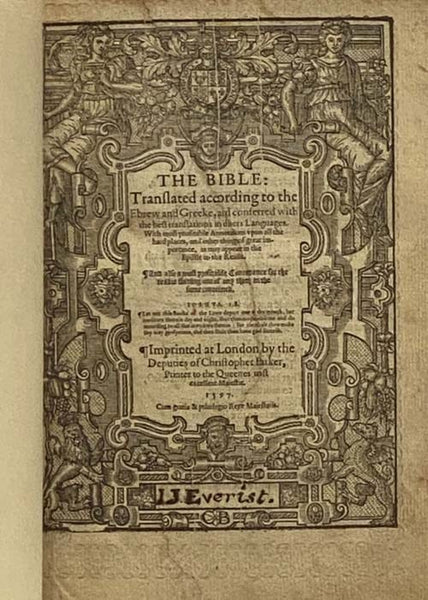 1597 Geneva 'Breeches' Bible: The Old and New Testament, with Apocrypha, Bound Together with Two Concordances and The Whole Book of Psalmes
