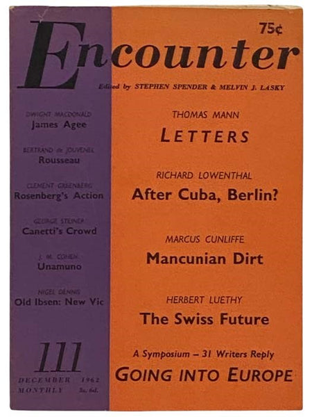 Encounter (December 1962, Vol. XIX, No. 6)