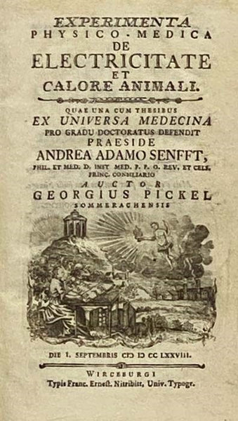Experimenta Physico-Medica de Electricitate et Calore Animali. Quae una cum Thesibus ex Universa Medecina pro Gradu Doctoratus Defendit Praeside