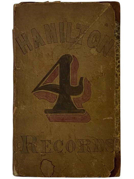 1850-60 Record Ledger of Hamilton Engine Company No. 4 of Chelsea, Massachusetts