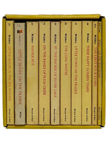 The Complete Set of Laura Ingalls Wilder's Little House Books, in Nine Volumes: Little House in the Big Woods; Farmer Boy; Little House on the Prairie; On the Banks of Plum Creek; By the Shores of Silver Lake; The Long Winter; Little Town on the Prairie;…