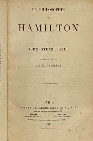 La Philosophie de Hamilton