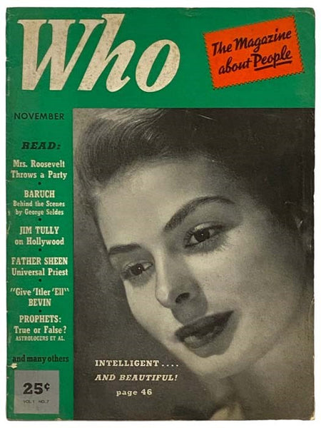Who: The Magazine About People, November, 1941, Vol. 1, No. 7