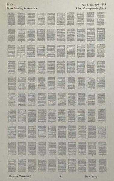 Dictionary of Books Relating to America Vols. I-XXIX, Readex Microprint Edition