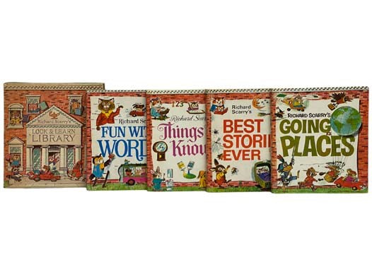 Richard Scarry's Look and Learn Library, in Four Volumes: Fun with Words; Things to Know; Best Stories Ever; Going Places