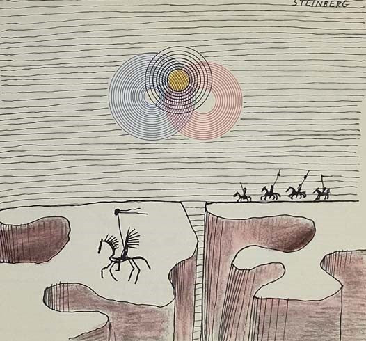 Saul Steinberg 1965 Spiral-Bound Calendar