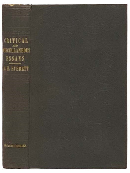 Critical and Miscellaneous Essays. Second Series.