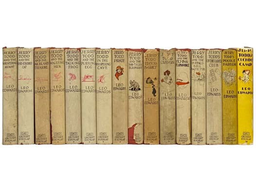 Jerry Todd Series, Complete in 16 Volumes: Jerry Todd and the Whispering Mummy; Jerry Todd and the Rose-Colored Cat; Jerry Todd and the Oak Island Treasure; Jerry Todd and the Waltzing Hen; Jerry Todd and the Talking Frog; Jerry Todd and the Purring Egg;…