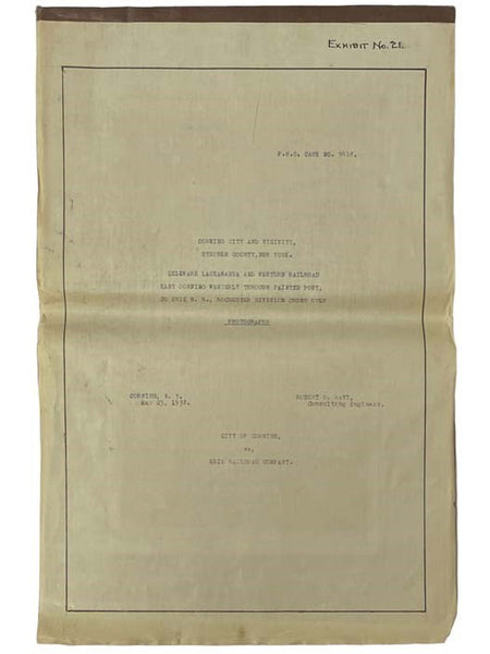 P.S.C. Case No. 9418. Corning City and Vicinity, Steuben County, New York. Deleware Lackawanna and Western Railroad East Corning Westerly Through Painted Post, to Erie R.R., Rochester Division Cross Over - City of Corning, vs., Erie Railroad Company.