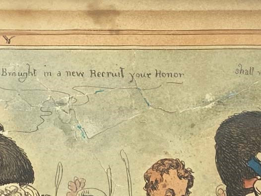 1829 Hand-Colored Engraving by William Heath: Now's Your Time My Lads - Whigs & Tories, Christians, Jews & Turks - No Distinction Made