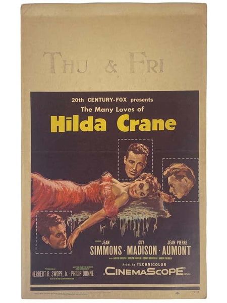 The Many Loves of Hilda Crane Window Card (56-169)