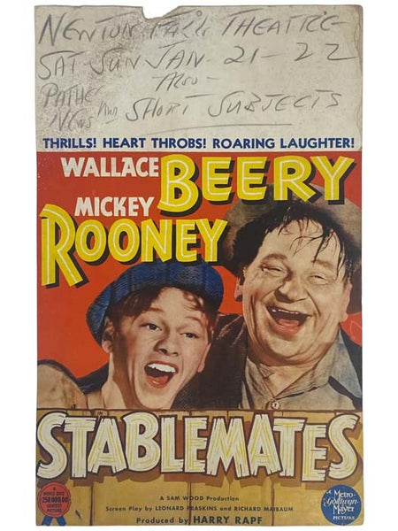 1938 Stablemates Original Window Card