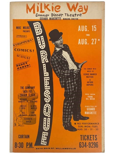 Milkie Way Summer Dinner Theatre Burlesque Window Card