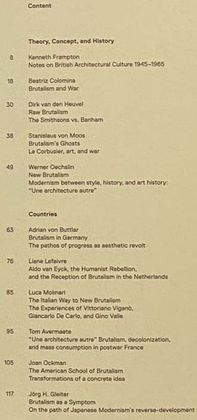 Brutalism: Contributions to the International Symposium in Berlin 2012