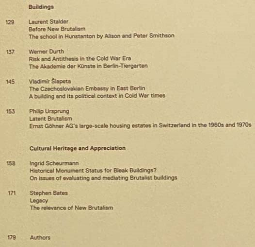 Brutalism: Contributions to the International Symposium in Berlin 2012